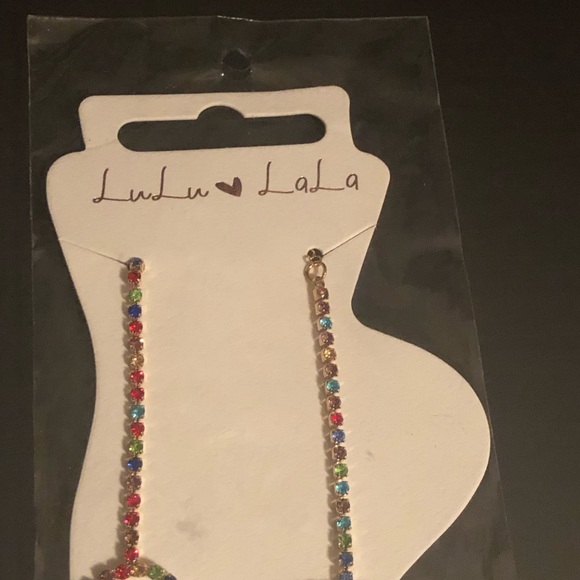 Rhinestone anklet "QUEEN" - Picture 2 of 4